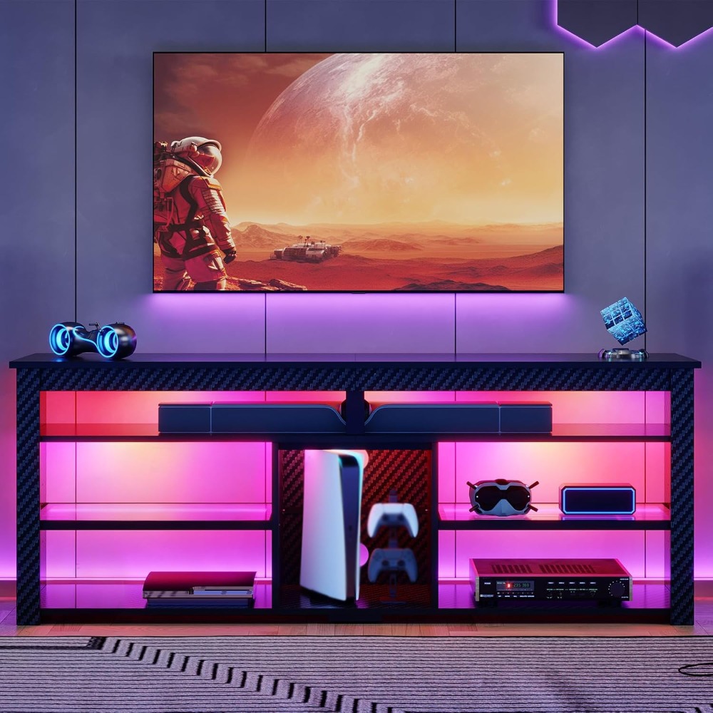 Gaming Console Cabinet - TV Stand for 70 Inch TV,