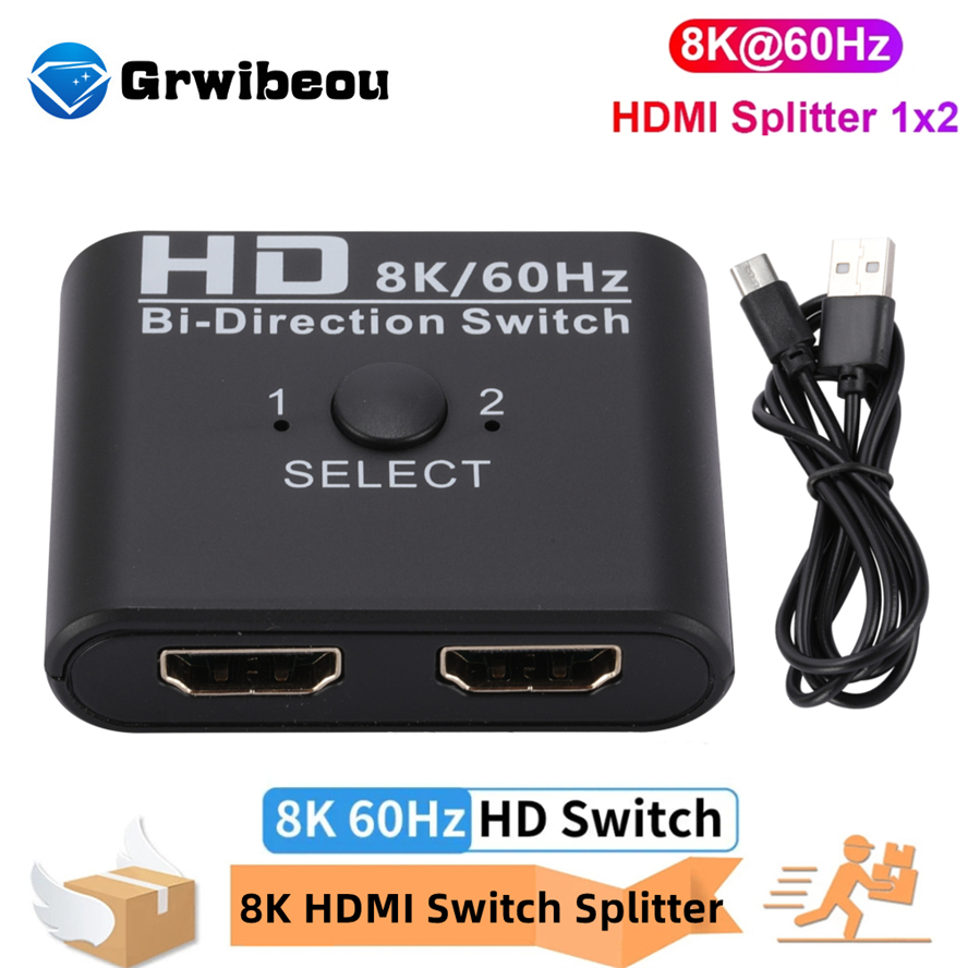Gaming Console Bundle - 4K HDMI-Compatible Switch Bi-Direction Splitter 1x2/2x1