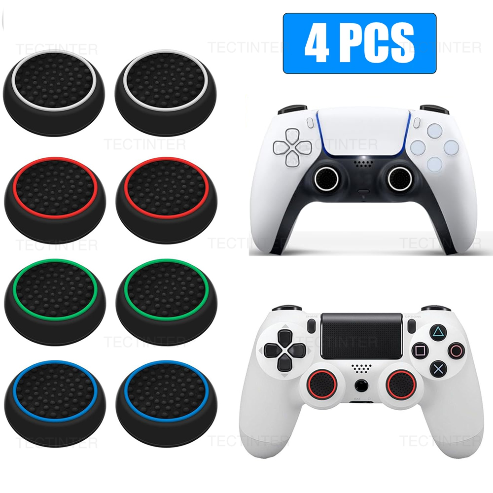 Gaming Console In Tv - 4PCS Silicone Analog ThumbStick Grip Caps
