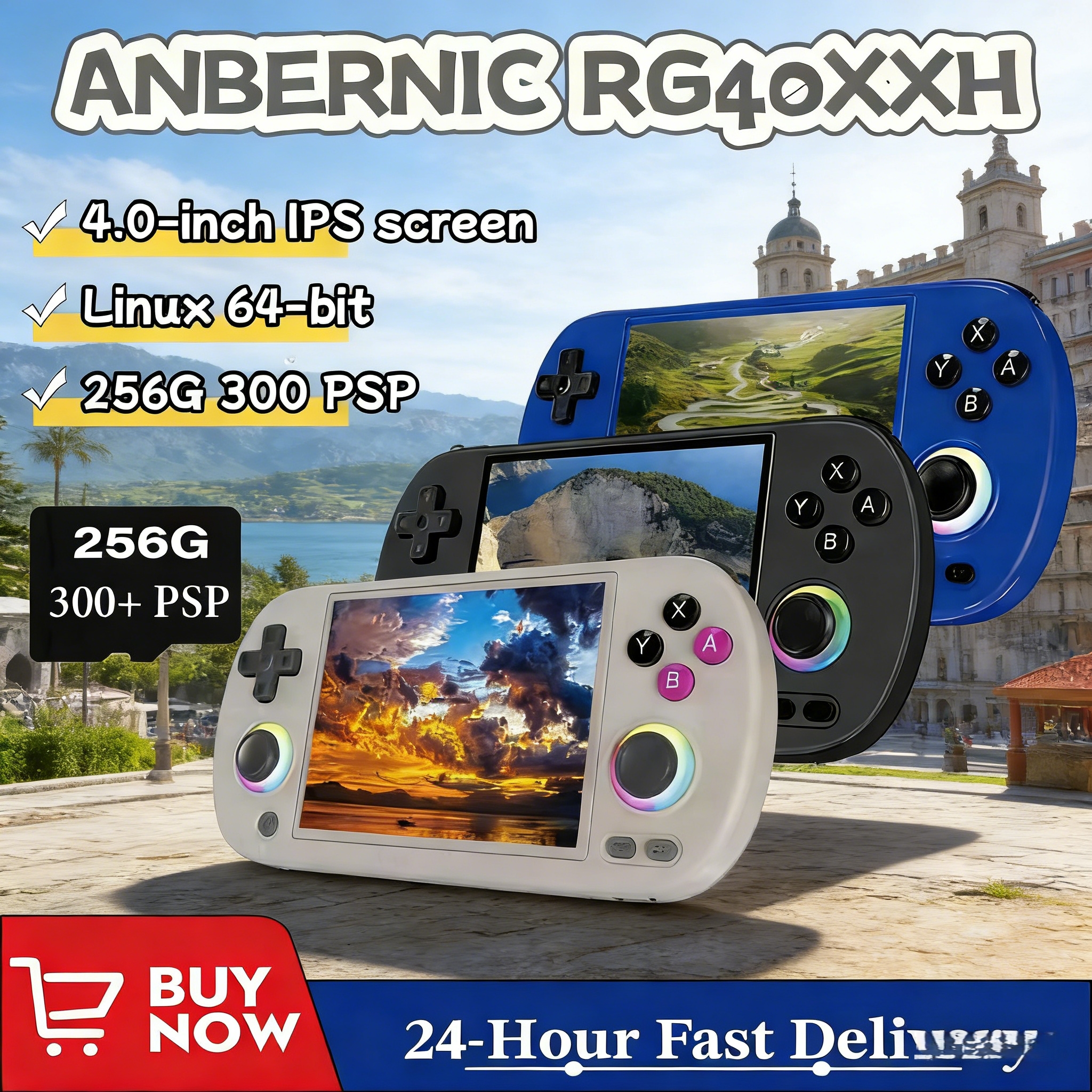 Gaming Console All In One - ANBERNIC RG 40XXH RG40XX H Retro