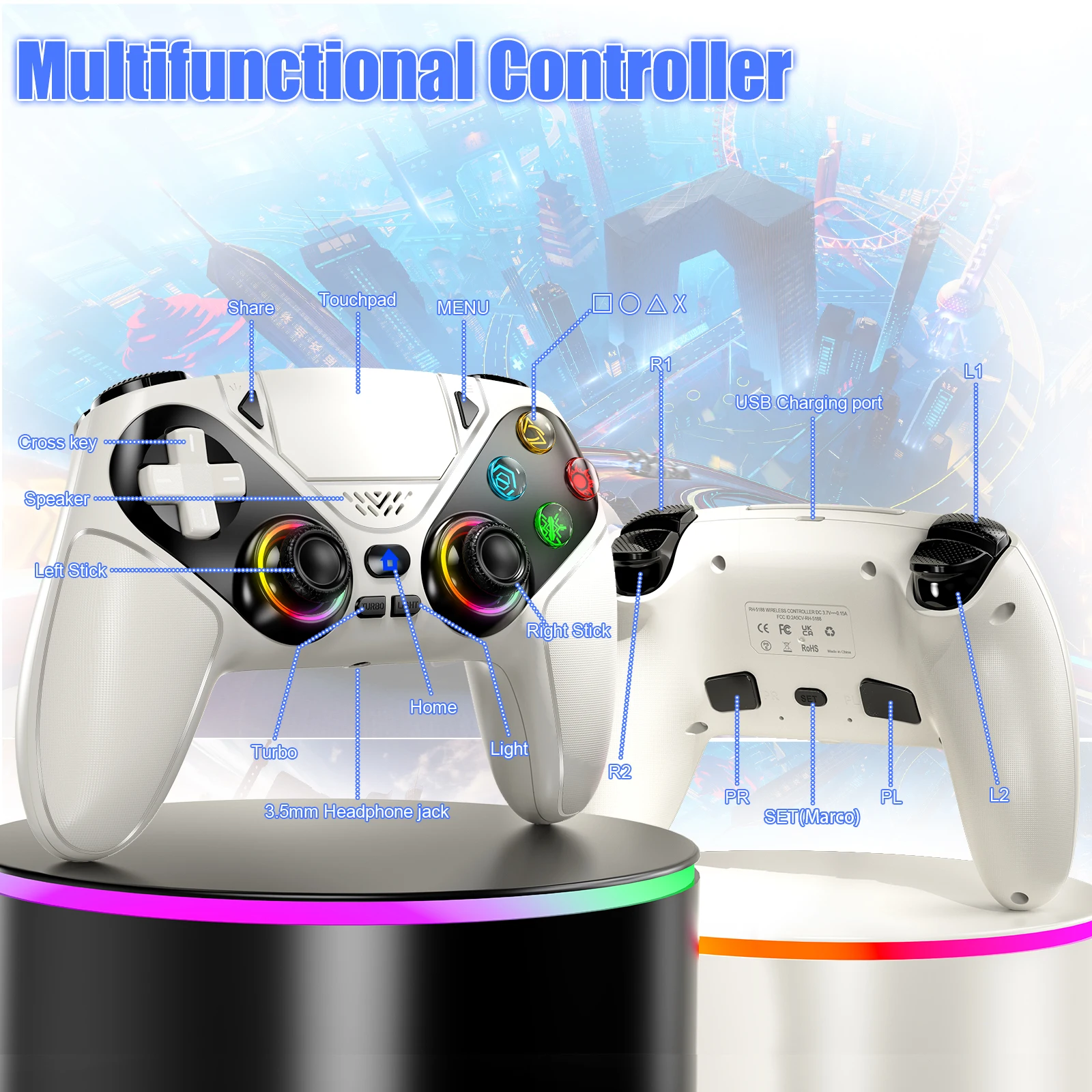 Wireless Controller Gamepad Fo - Gaming Console Cabinet incelemesi ve fiyatı