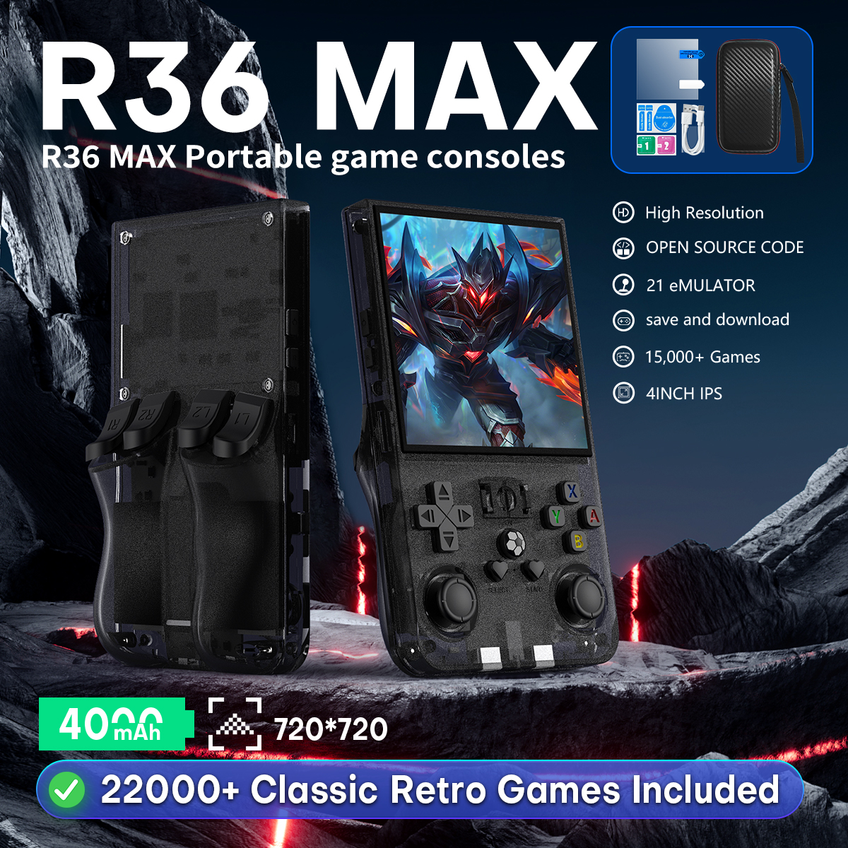Open Source R36MAX Portable Vi - Gaming Console All In One incelemesi ve fiyatı