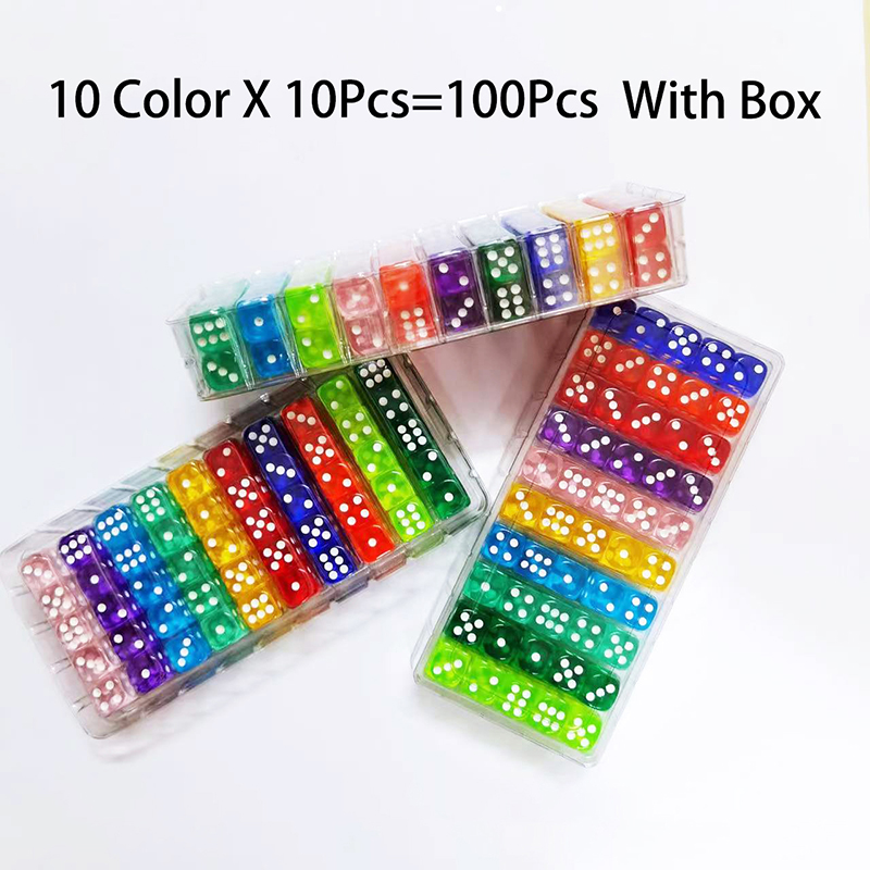 100pcs/Set 6 Sided Dice 14mm D - Gaming Console Cabinet incelemesi ve fiyatı