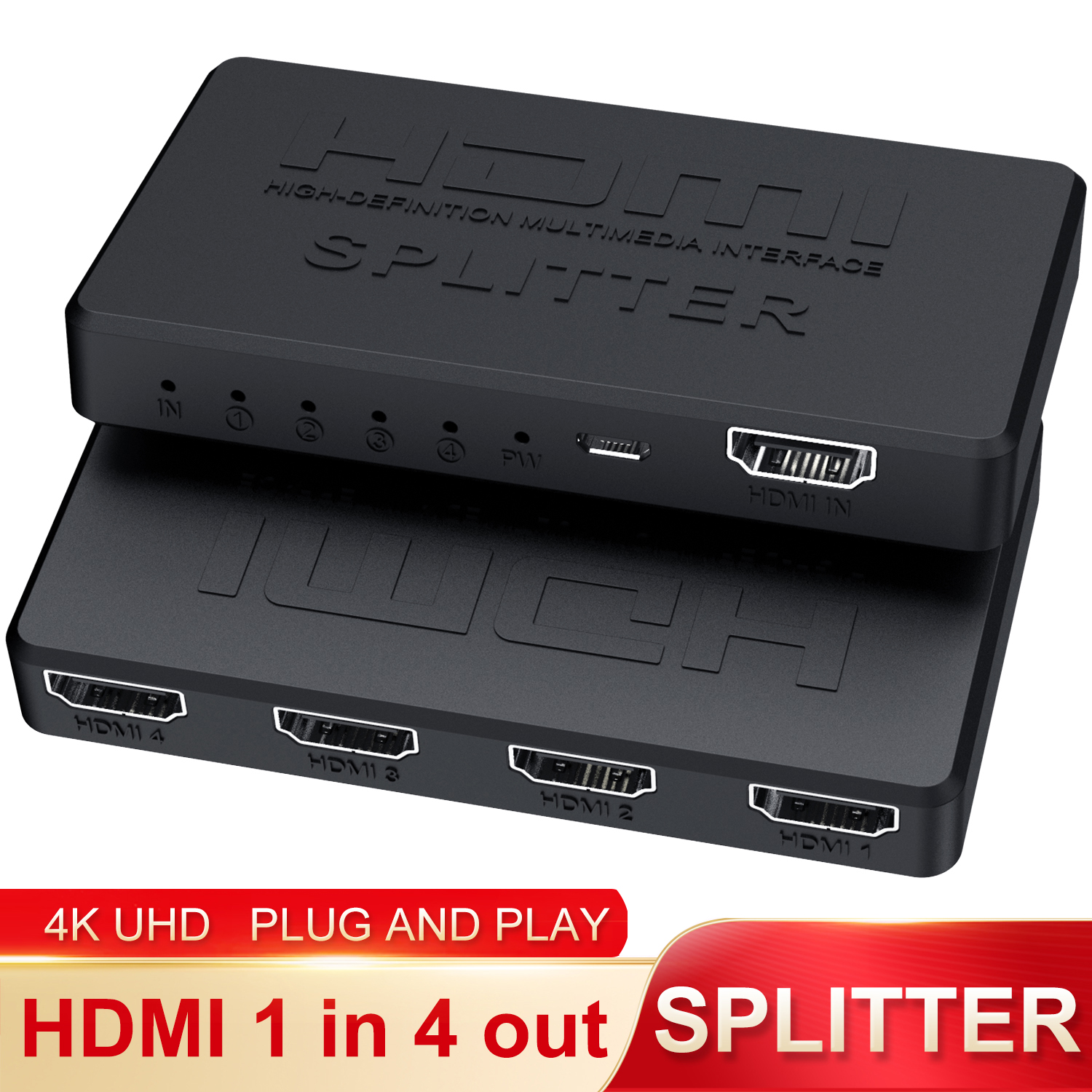 4K 2K HDMI Splitter 1 in 4 out - Gaming Console Bundle incelemesi ve fiyatı