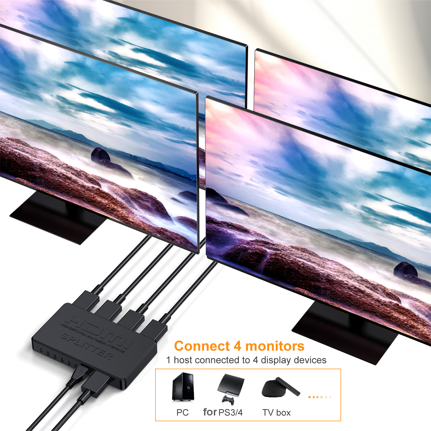 4K 2K HDMI Splitter 1 in 4 out - Gaming Console Bundle incelemesi ve fiyatı