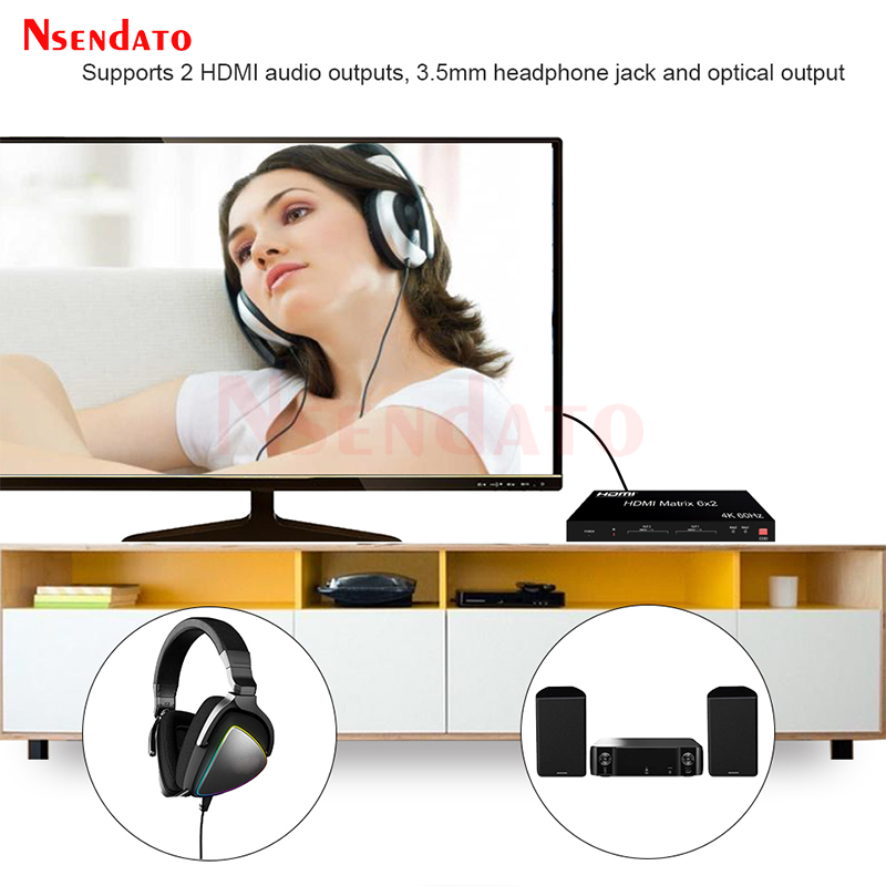 6x2 HDMI Matrix Switch 4k 60hz - Gaming Console Bundle incelemesi ve fiyatı