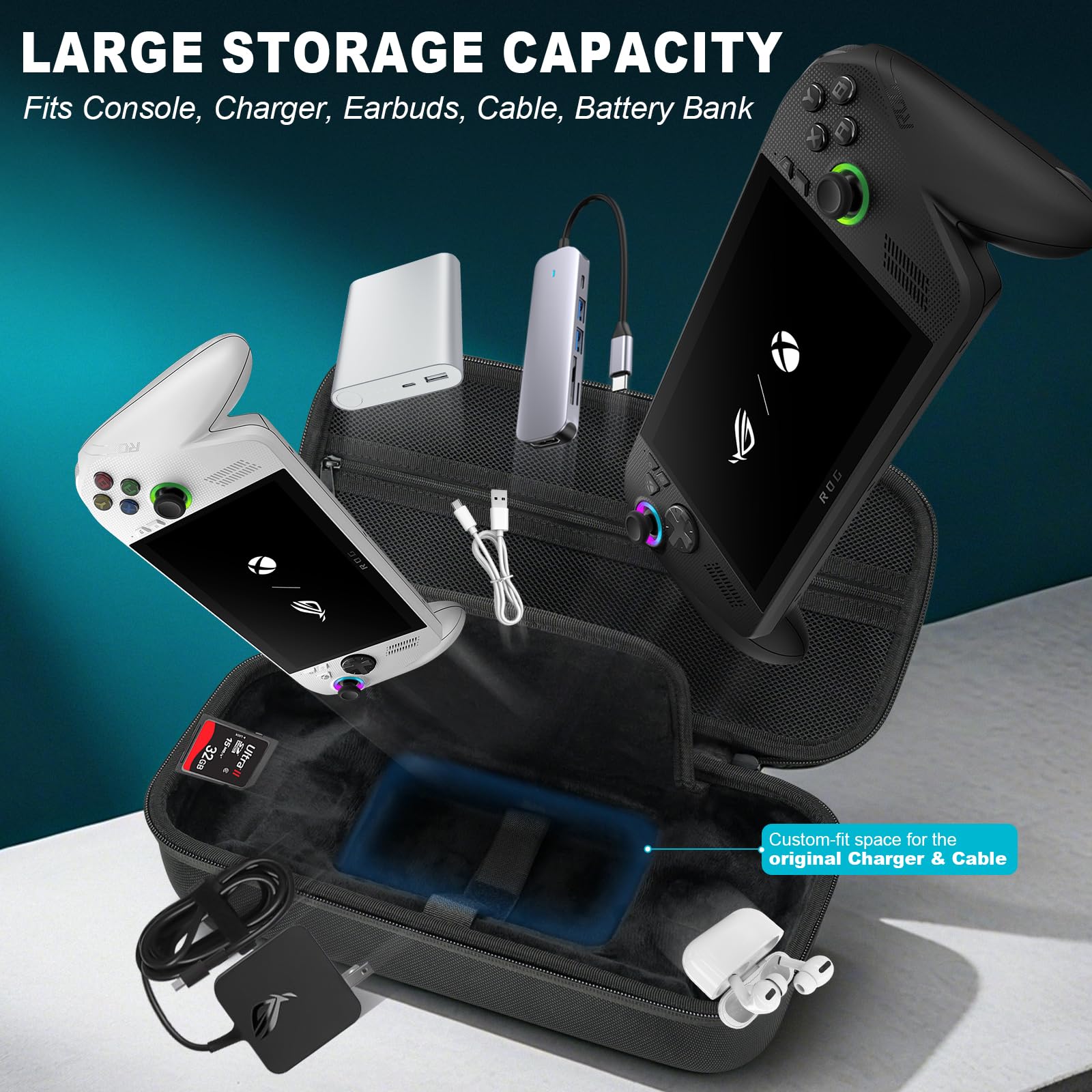 Large Capacity Carrying Case f - Gaming Console Asus incelemesi ve fiyatı
